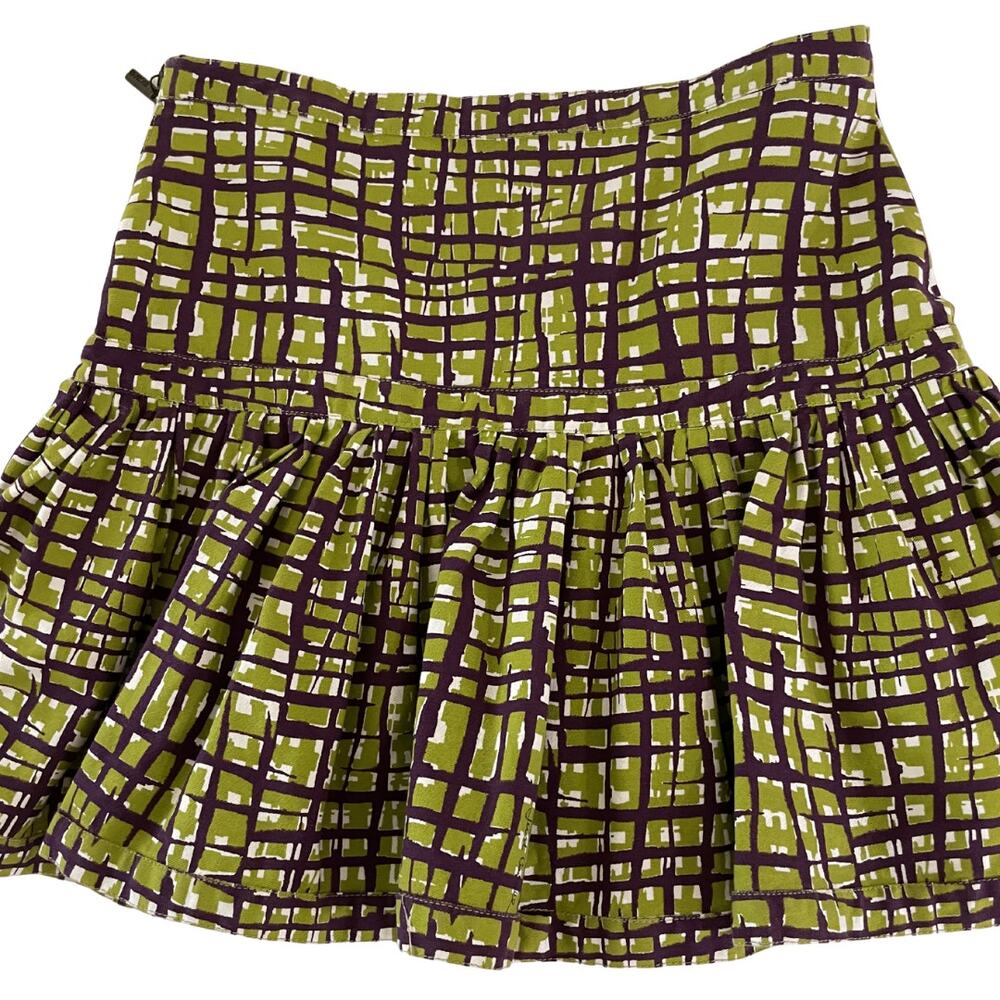 Just Cavalli Y2K Fit Flare Mini Skirt Geometric Print Side Zip 28 Waist